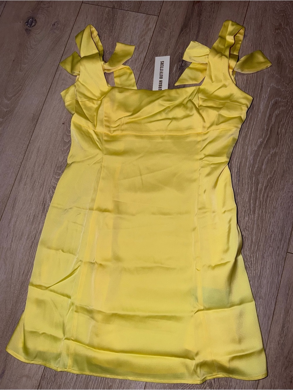 Urban Outfitters Bri Double Bow Satin Mini dress